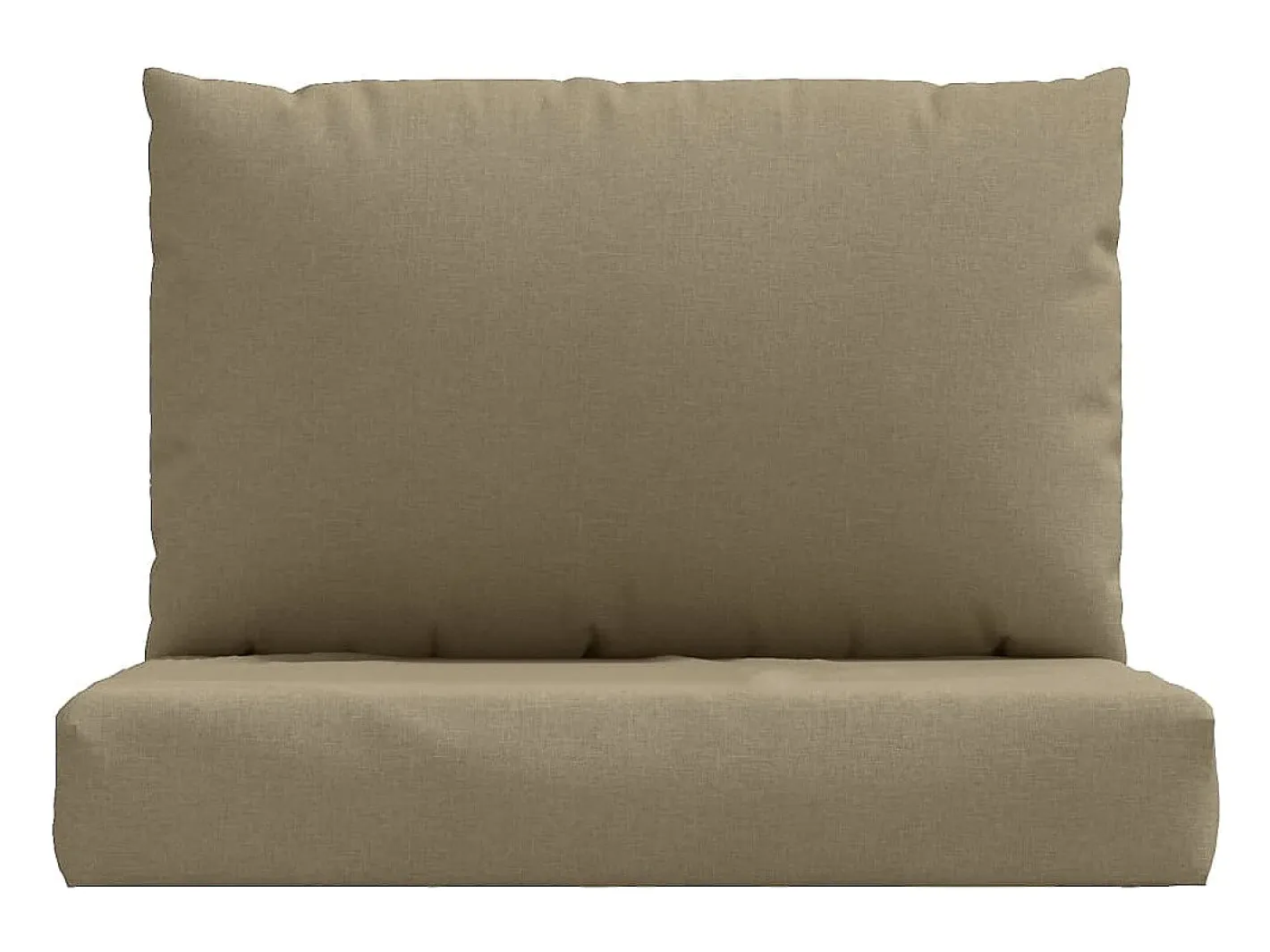 Clicnbuy Ropa De Casa-Cojines para sofá de palets 2 unidades tela gris taupe melange Topo