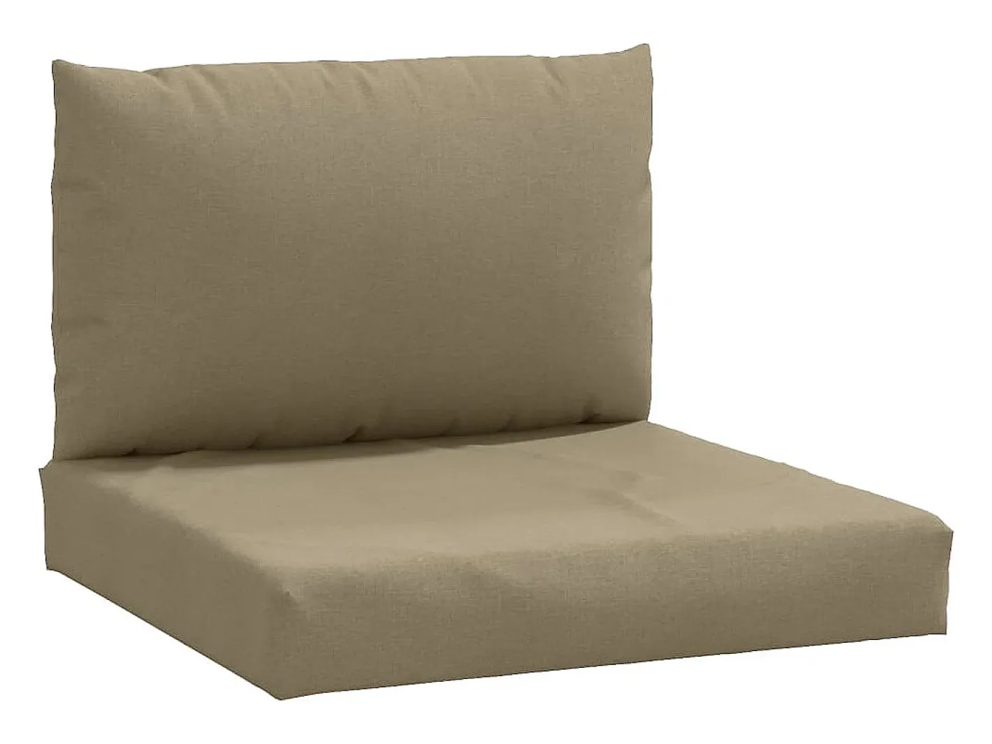 Clicnbuy Ropa De Casa-Cojines para sofá de palets 2 unidades tela gris taupe melange Topo