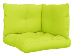 Hot Clicnbuy Cojines para sofá de palets 3 unidades tela claro Verde