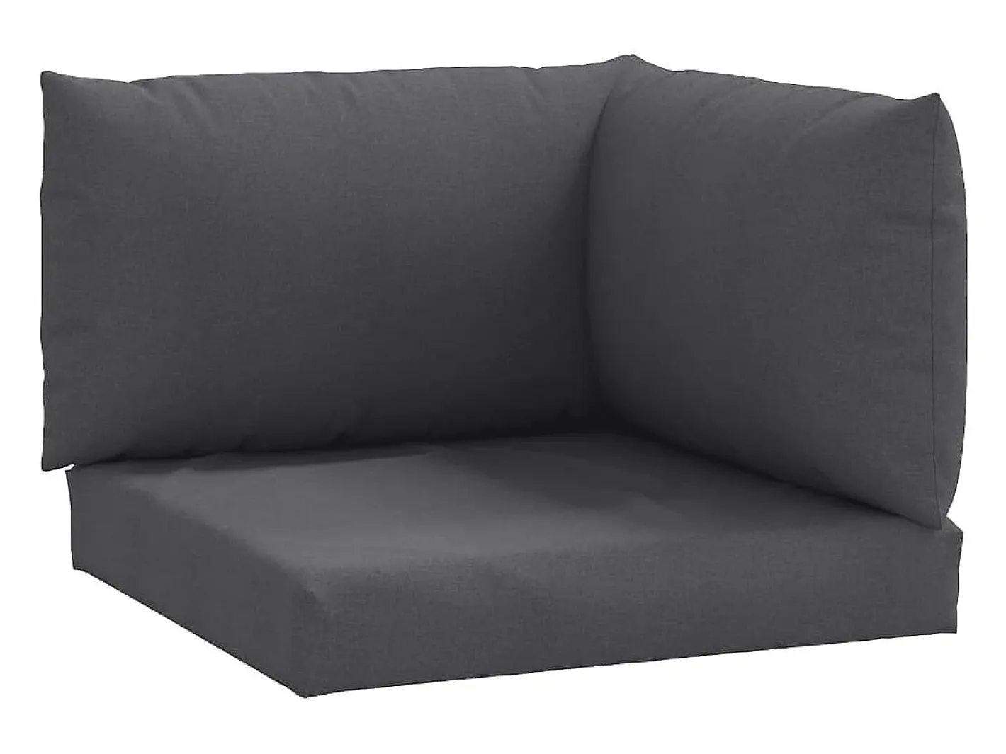 Cojines para sofá de palets 3 uds tela melange ES579329 Gris antracita