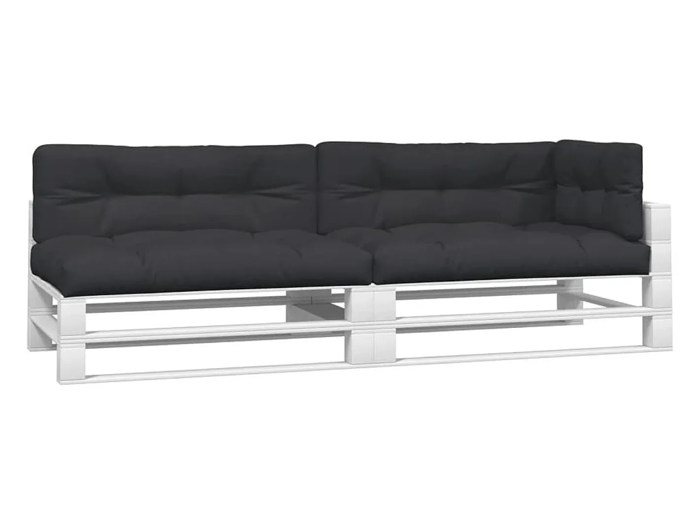 Clicnbuy Ropa De Casa-Cojines para sofá de palets 5 unidades tela Negro