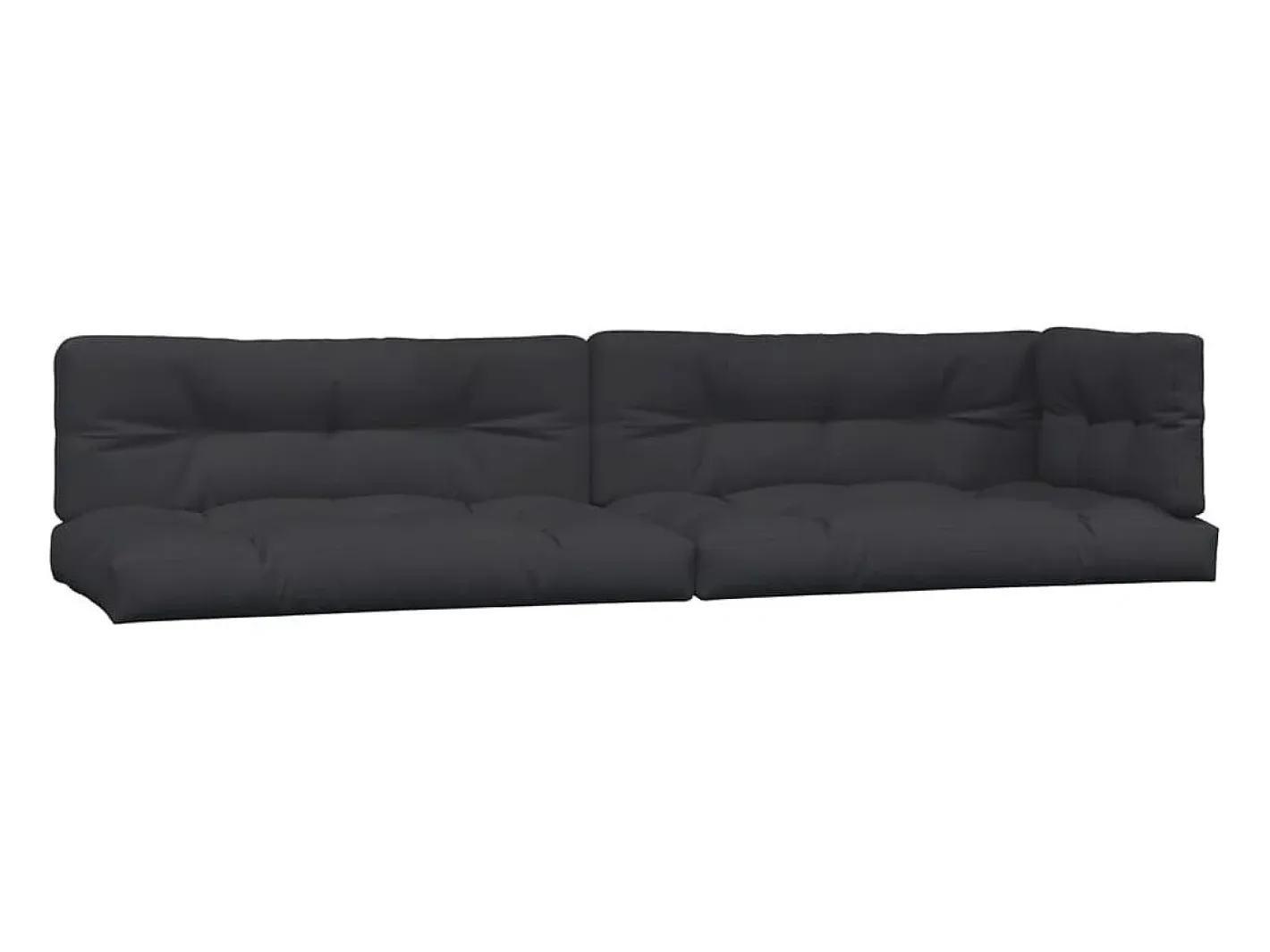 Clicnbuy Ropa De Casa-Cojines para sofá de palets 5 unidades tela Negro