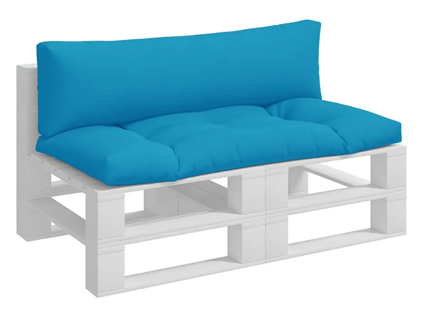 Clicnbuy Ropa De Casa-Cojines para sofá de palets 2 unidades tela claro Azul