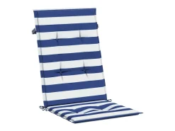 Clicnbuy Cojines para sofá de palés 4 unidades tela azul y blanco a rayas Multicolor Clearance