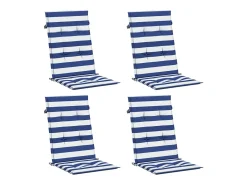 Clicnbuy Cojines para sofá de palés 4 unidades tela azul y blanco a rayas Multicolor Clearance