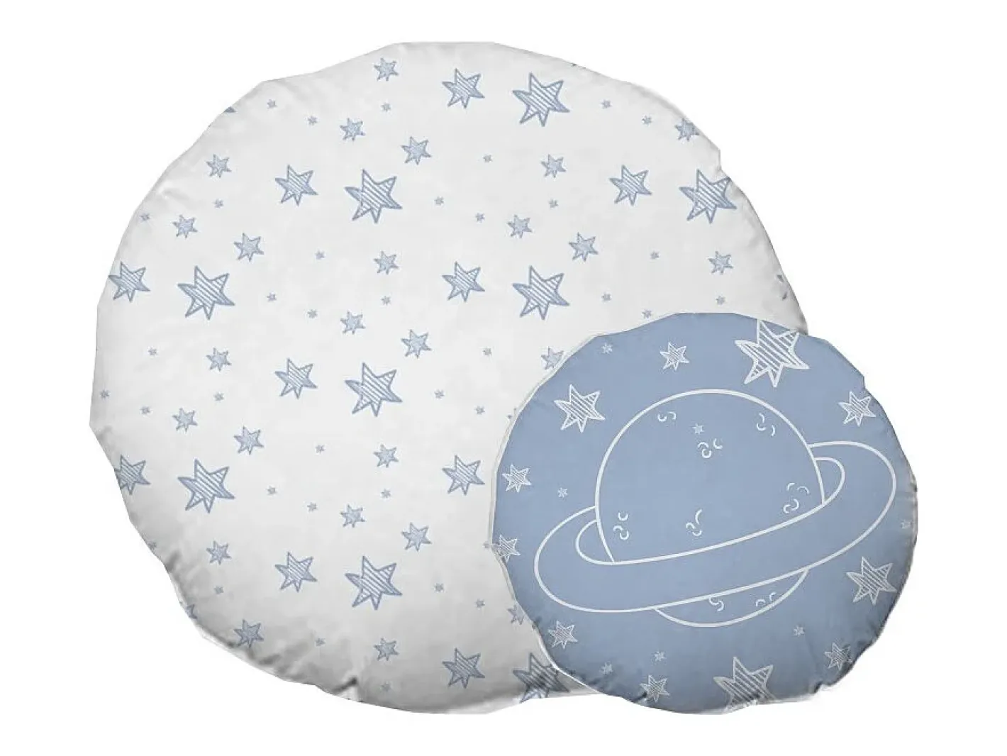 Hot Cojines set de 2 algodón 30x30/50x50cm Azul