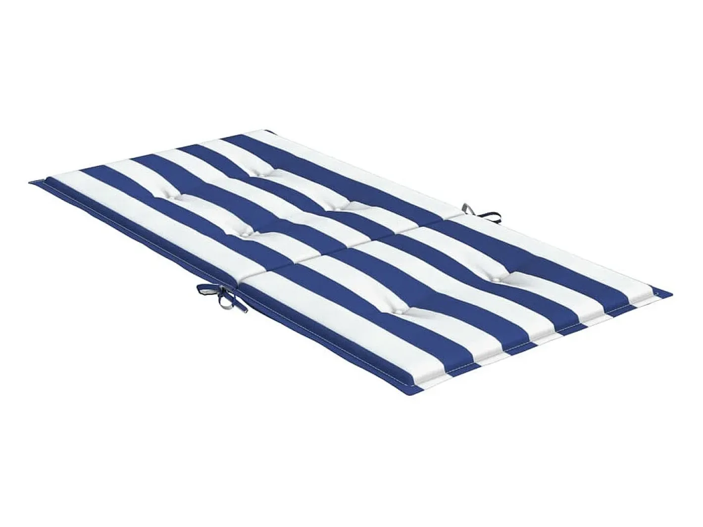 Online Clicnbuy Cojines silla de respaldo bajo 2 unidades tela a rayas azul y blanco Multicolor