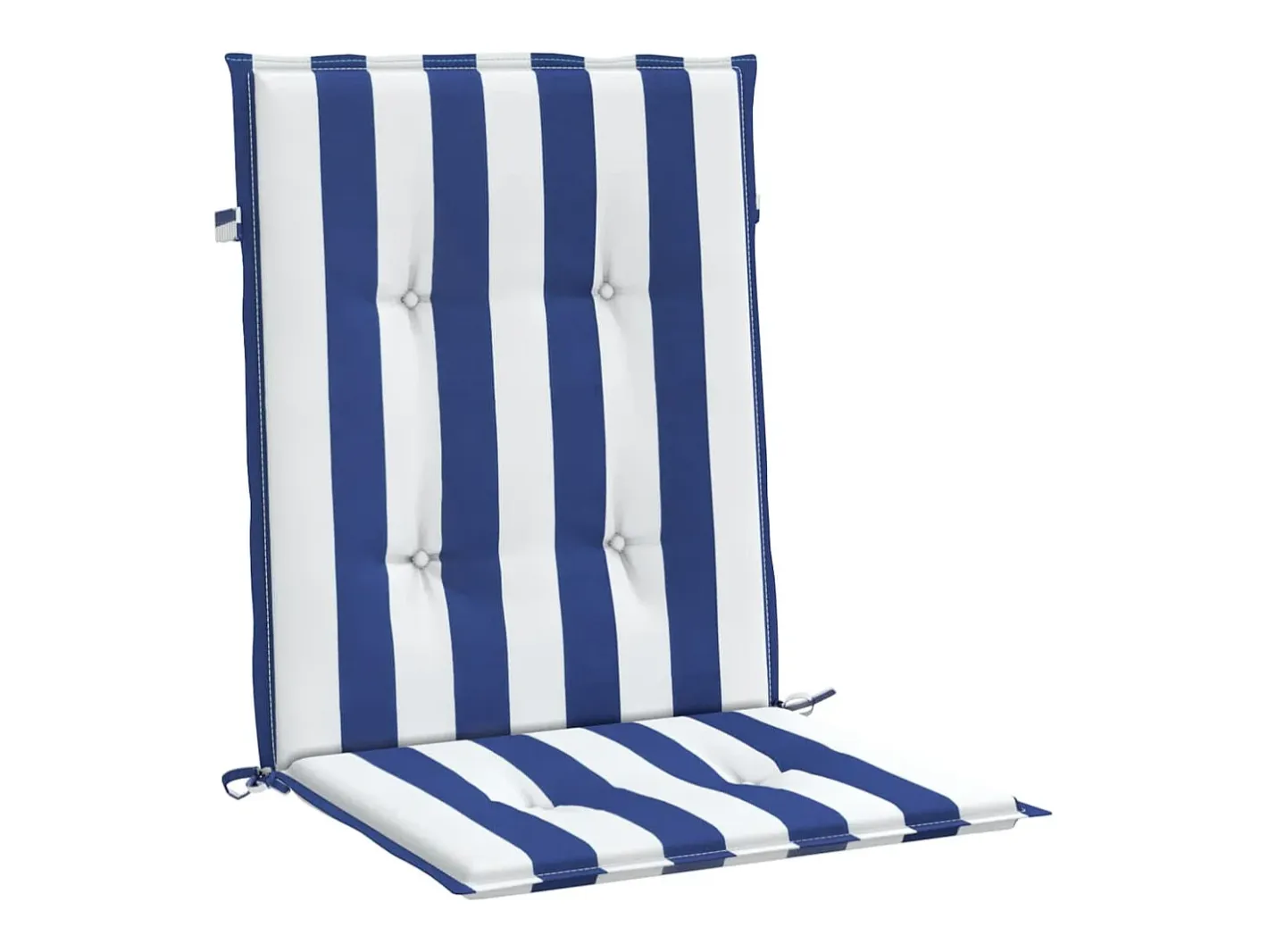 Online Clicnbuy Cojines silla de respaldo bajo 2 unidades tela a rayas azul y blanco Multicolor