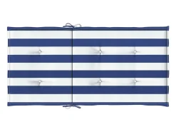 Online Clicnbuy Cojines silla de respaldo bajo 2 unidades tela a rayas azul y blanco Multicolor