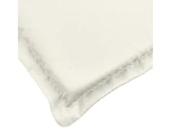 Clicnbuy Cojines silla respaldo alto 2 unidades tela melange 120x50x4cm Crema
