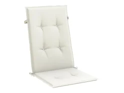 Clicnbuy Cojines silla respaldo alto 2 unidades tela melange 120x50x4cm Crema
