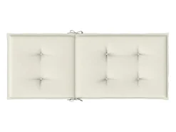 Clicnbuy Cojines silla respaldo alto 2 unidades tela melange 120x50x4cm Crema