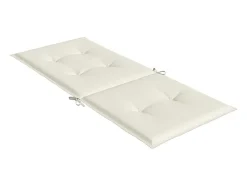 Clicnbuy Cojines silla respaldo alto 2 unidades tela melange 120x50x4cm Crema