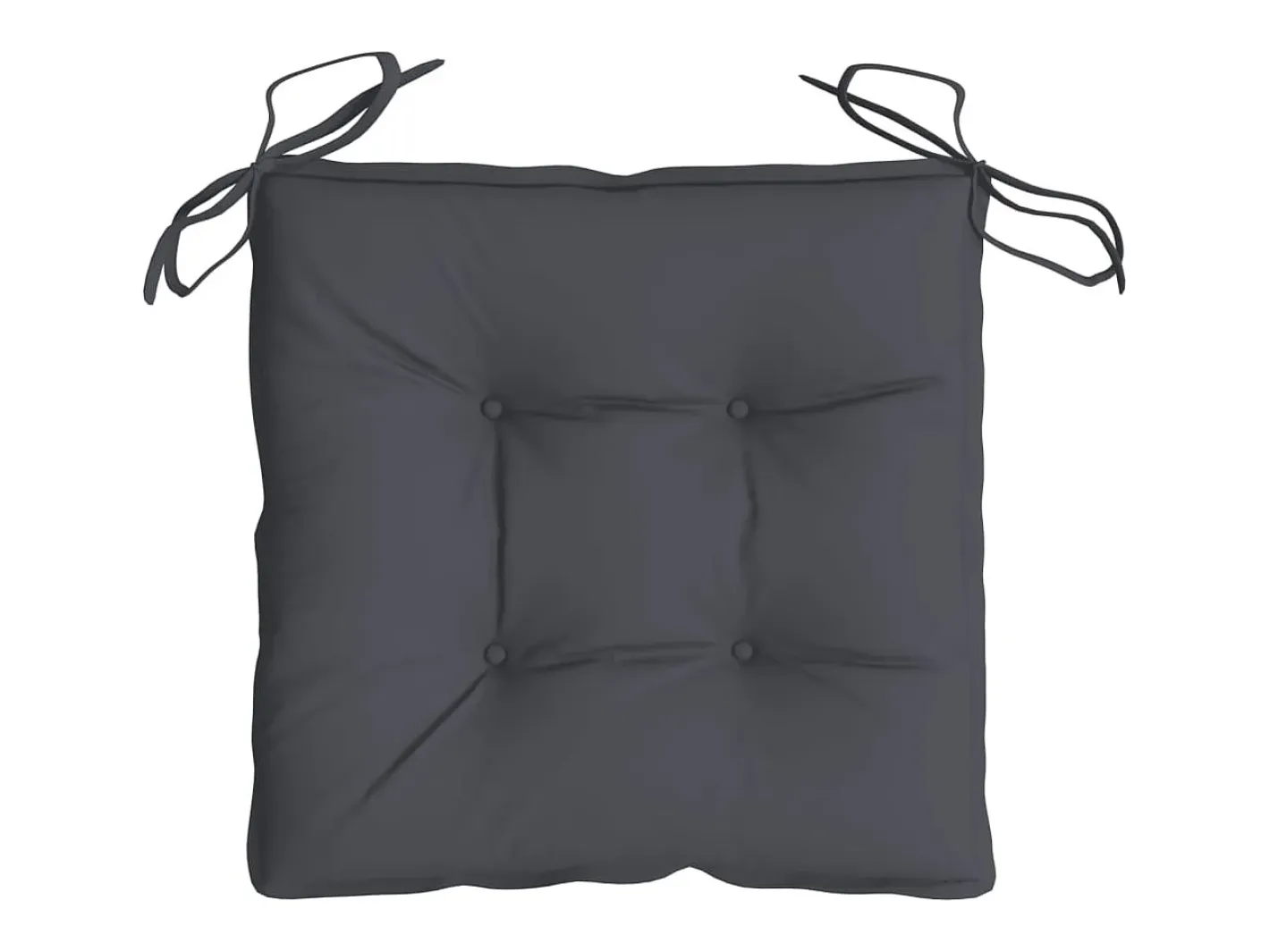 Clearance Clicnbuy Cojines sillas de jardín 6 unidades tela Oxford antracita 40x40x7 cm Gris antracita