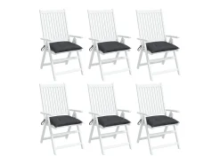 Clearance Clicnbuy Cojines sillas de jardín 6 unidades tela Oxford antracita 40x40x7 cm Gris antracita
