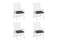 Clicnbuy Cojines sillas de jardín 4 unidades tela Oxford antracita 40x40x7 cm Gris antracita Discount