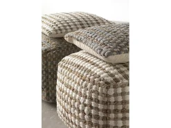 Ropa De Casa-Cojín algodón y yute gris claro 45x45 cm Multicolor