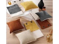 Douceur d'intérieur Cojín con efecto de bucle Gris Clearance