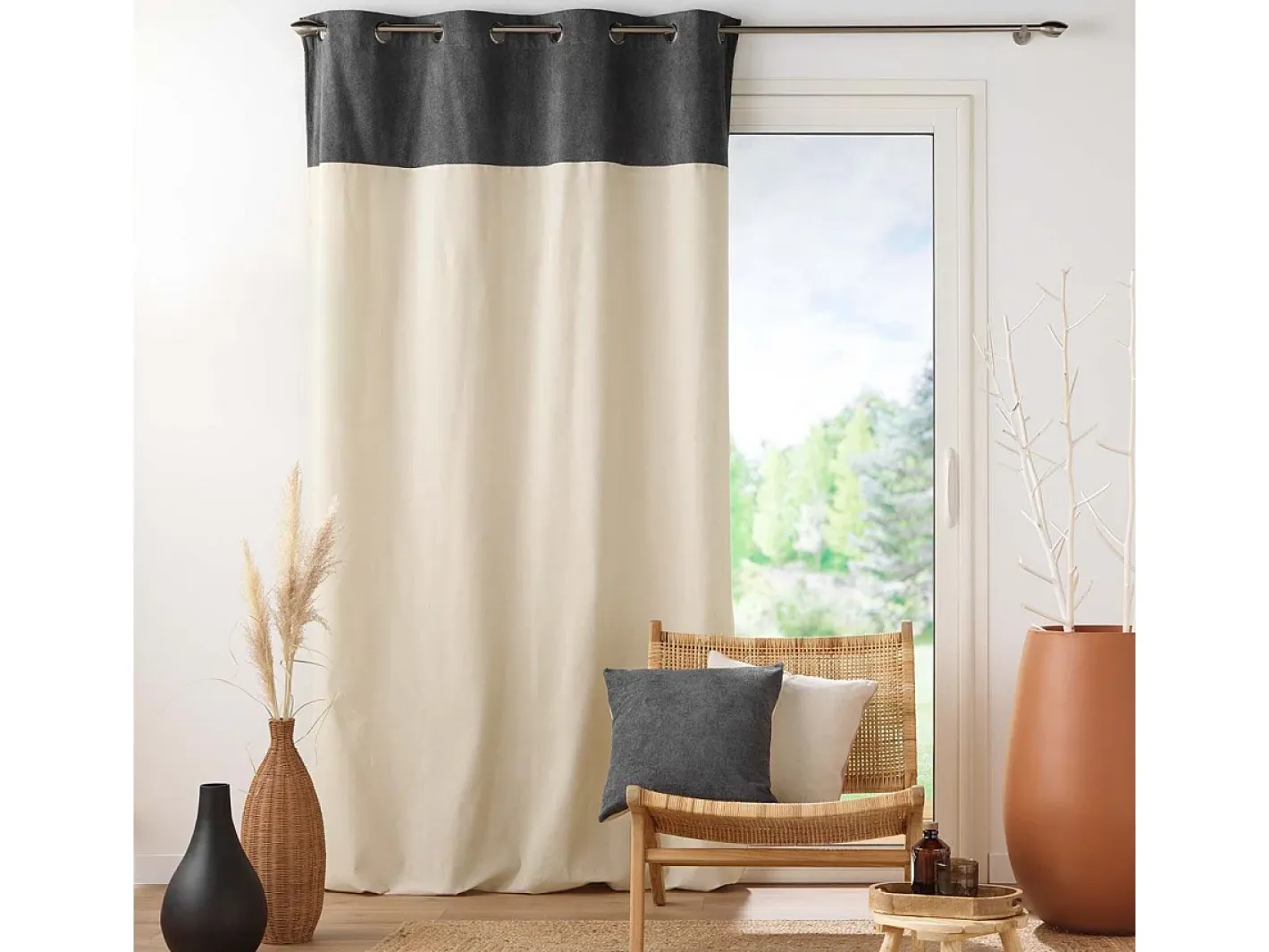 Douceur d'intérieur Cojín con efecto de bucle Gris Clearance