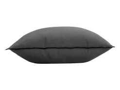 Douceur d'intérieur Cojín con overlock de algodón reciclado Gris antracita New