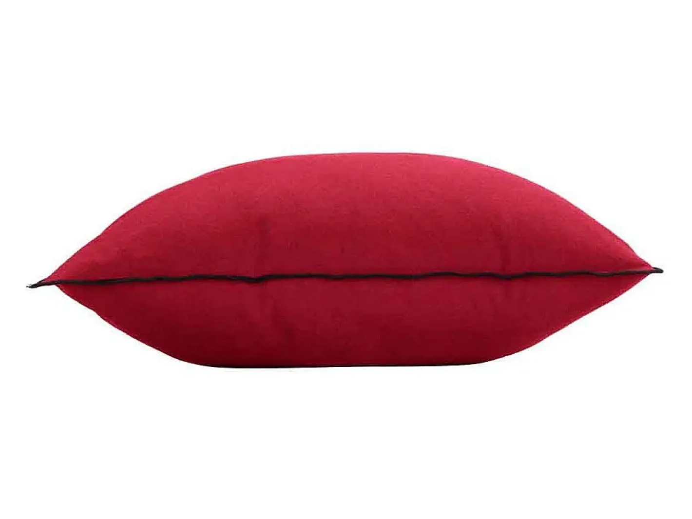 Best Douceur d'intérieur Cojín con overlock de algodón reciclado Rojo