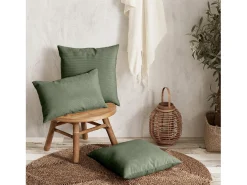 Cojín cuadrada de pana 45x45 cm - DUNE - SACASA Verde Discount