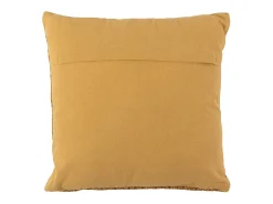 Clearance J-Line Cojín cuadrado con estampado étnico de algodón ocre de 50x50cm - Cojín para exteriores Amarillo