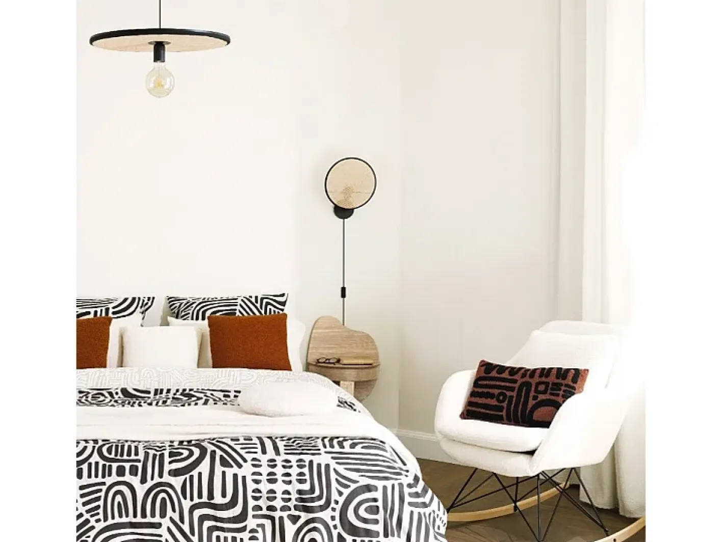 Atmosphera Ropa De Casa-Cojín cuadrado con textura de bucle Blanco