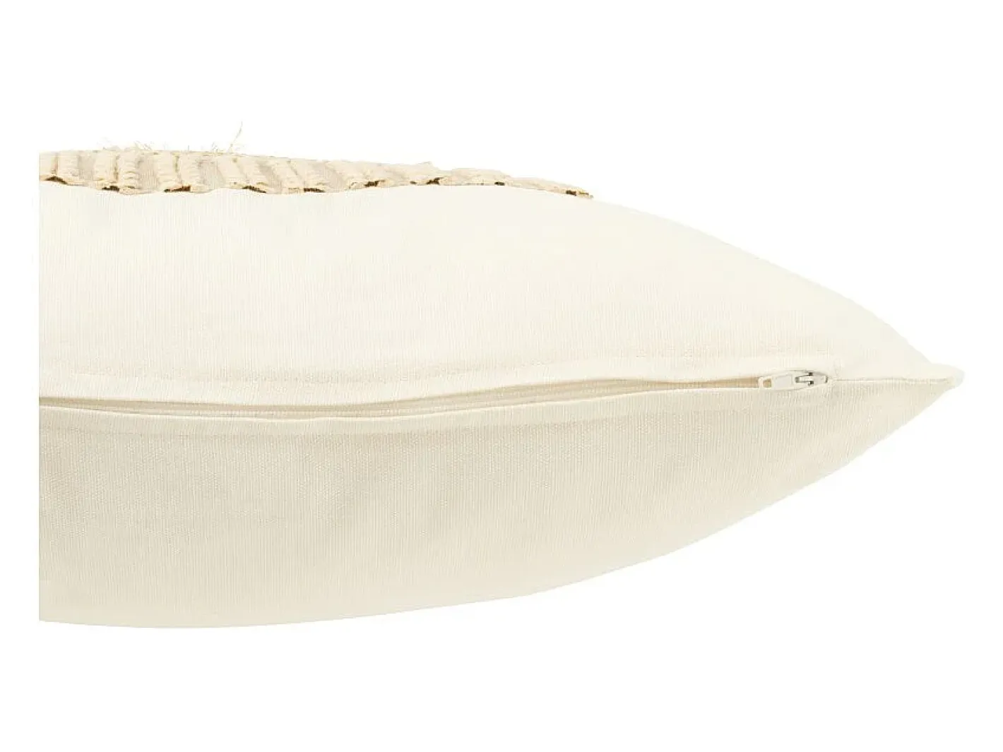 J-Line Cojín cuadrado de algodón 45x45x12 cm Beige