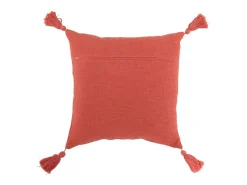Sale J-Line Cojín cuadrado de algodón tejido a ganchillo, 45 x 45 cm. Rosa
