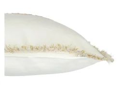 Sale J-Line Cojín cuadrado de tela blanca 45 x 45 x 3,75 cm Blanco