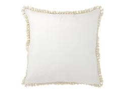 Sale J-Line Cojín cuadrado de tela blanca 45 x 45 x 3,75 cm Blanco