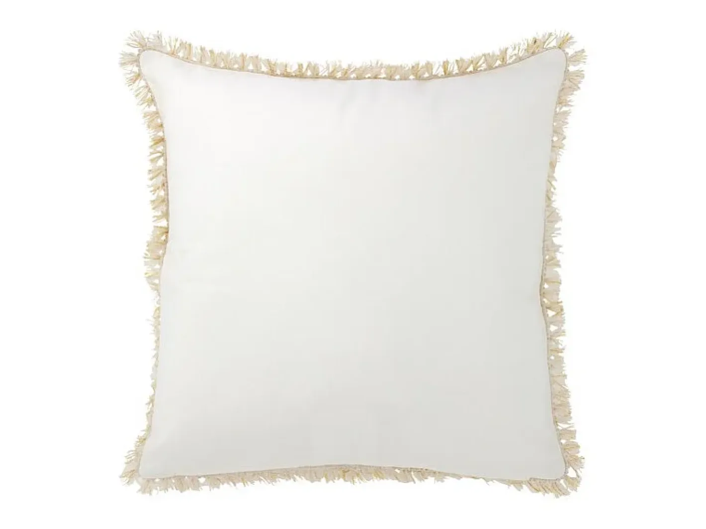 Sale J-Line Cojín cuadrado de tela blanca 45 x 45 x 3,75 cm Blanco