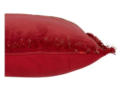 Clearance J-Line Cojín cuadrado de tela roja 45 x 45 x 3,75 cm Rojo