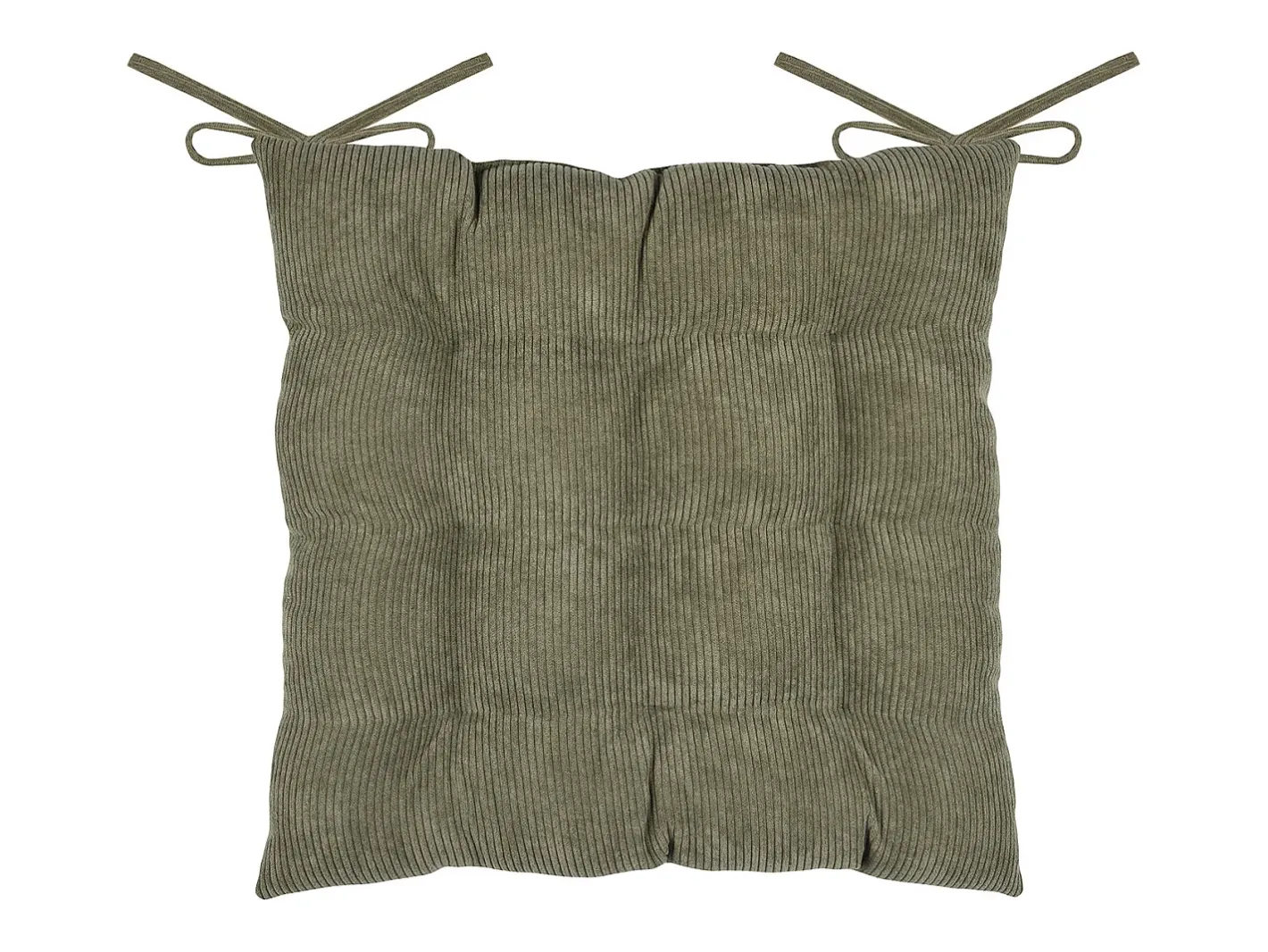 Ropa De Casa-Cojín cuadrado para silla en pana 38 x 38 cm Verde
