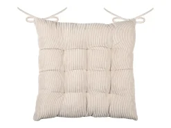 Cojín cuadrado para silla en pana 38 x 38 cm Beige Outlet