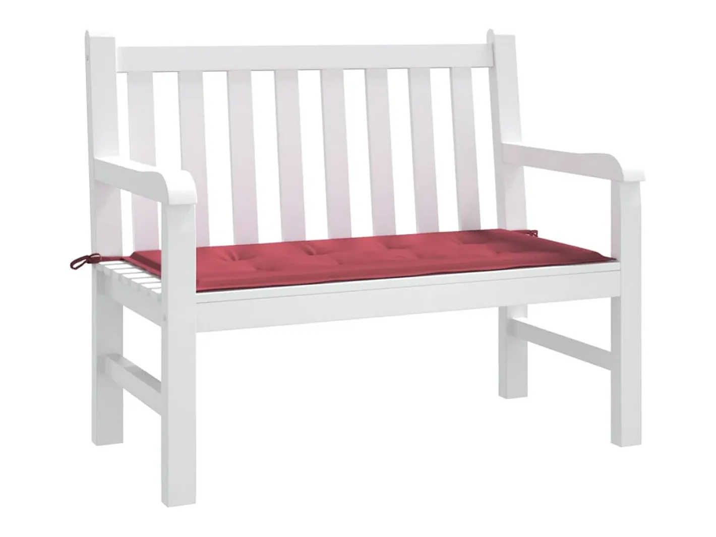 Outlet Cojín de banco de jardín tela Oxford tinto 100x50x3 cm ES891713 Rojo