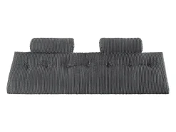 Cojín de Lectura SucceBuy, con 2 Bolsillos Laterales y 2 Reposacabezas, Almohada de Franela Lavable, Soporte Lumbar para Leer, Descansar, Gris