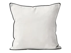 Soleil d'ocre Ropa De Casa-Cojín de microfibra lavado 60x60 cm BOHEME Blanco