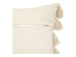 Atmosphera Cojín de poliéster beige 50x50x18cm Marfil