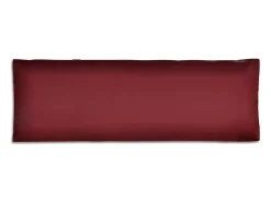 Clicnbuy Cojín de respaldo tapizado vino tinto 120x40x10 cm Rojo