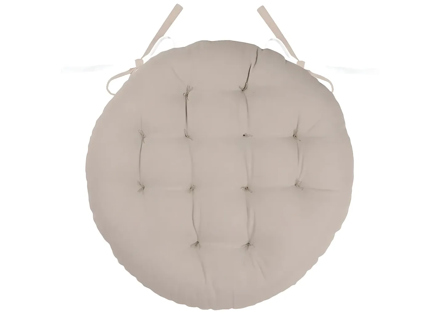 Ropa De Casa-Cojín de silla redondo y bicolor 38 x 38 cm Beige / Blanco
