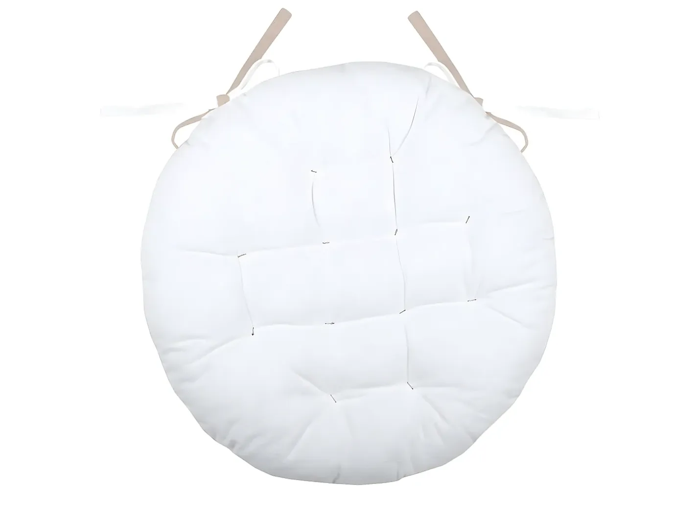 Ropa De Casa-Cojín de silla redondo y bicolor 38 x 38 cm Beige / Blanco