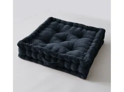 L’effet papillon Ropa De Casa-Cojín de suelo 50 x 50 x 10 cm CÉSAR Medianoche Azul oscuro
