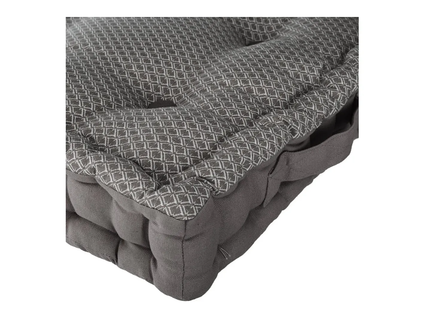 Atmosphera Ropa De Casa-Cojín de suelo de estilo geométrico Gris