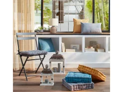 Atmosphera Ropa De Casa-Cojín de suelo de estilo geométrico Gris