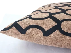 Sale MCW Cojín decorativo círculos Negro / Marru00f3n