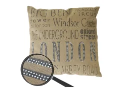 MCW Ropa De Casa-Cojín decorativo Londres Marru00f3n