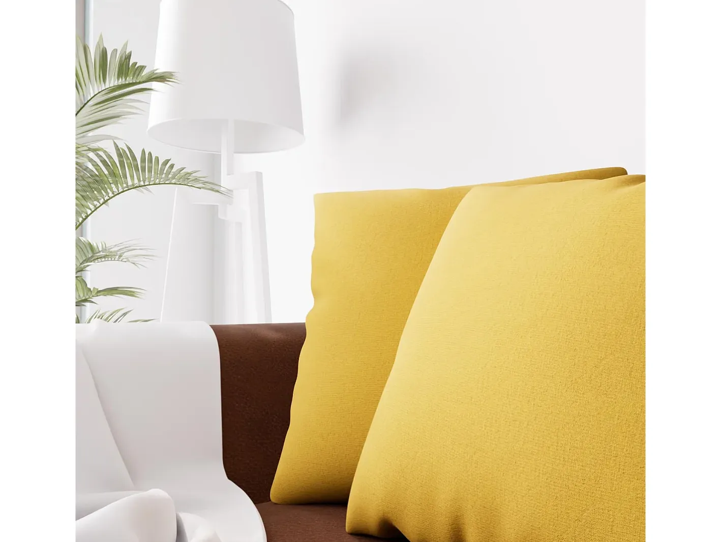 Soleil d'ocre Cojín decorativo 45x45 cm Mostaza Eclipse, por Amarillo Sale