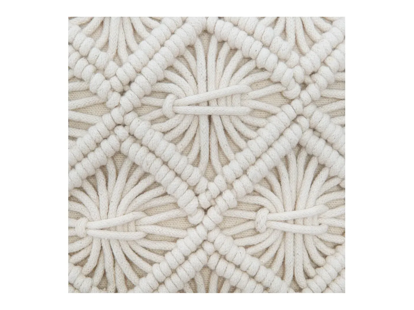 Atmosphera Ropa De Casa-Cojín desenfundable de macramé Beige